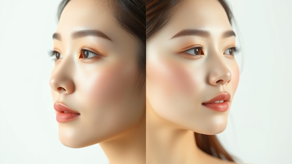 Laser toning before and after comparison