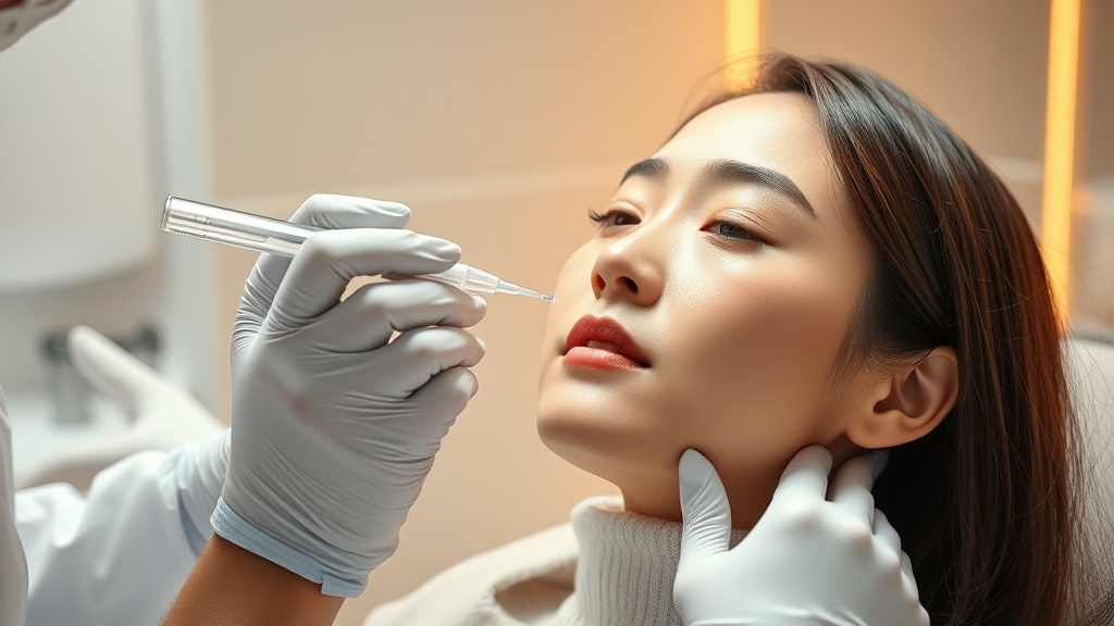 Skin booster treatment procedure at dermatology clinic