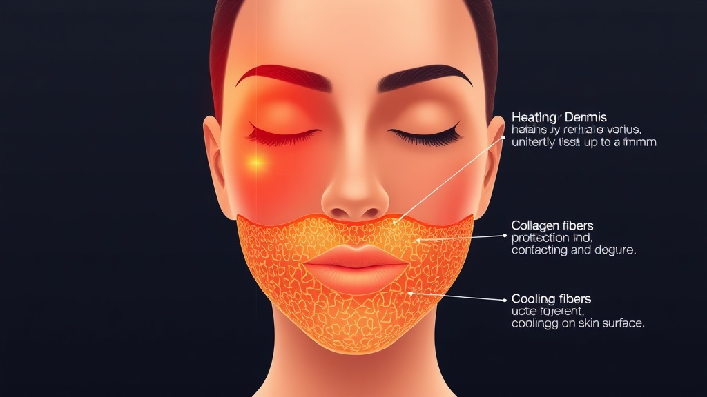 サーマジ高周波タイトニングの仕組み - 真皮層への熱エネルギー伝達